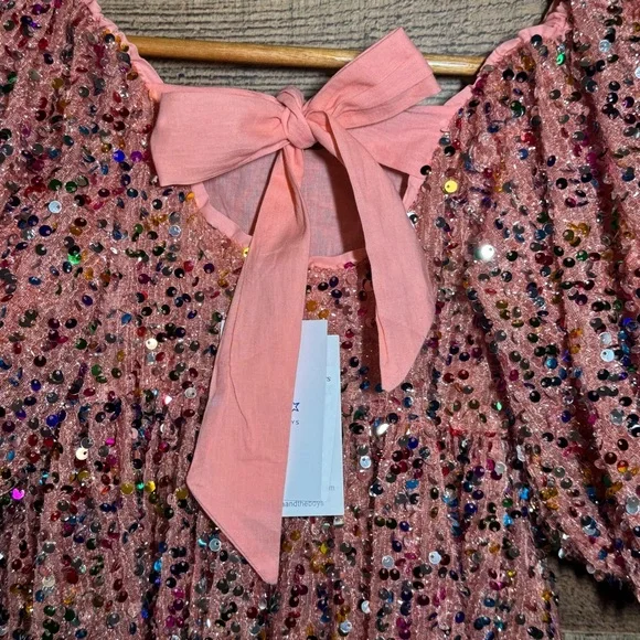 Lola + The Boys Sequin Strawberry Birthday Cake Pink Dress size 4 NWT - Picture 9 of 15